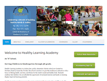 Tablet Screenshot of healthylearningacademy.com
